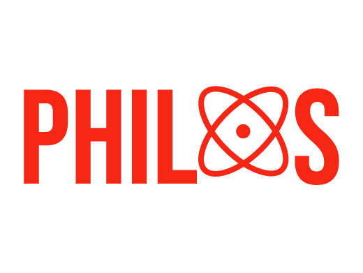 Philos logo su sfondo nero